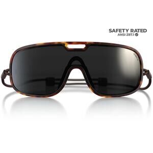 Ombraz Sunglasses Armless Refugio Tortoise Frame Black Mirror Lens $190 MSRP